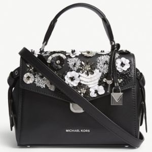 Michael Kors Bristol Floral Applique Satchel NWT